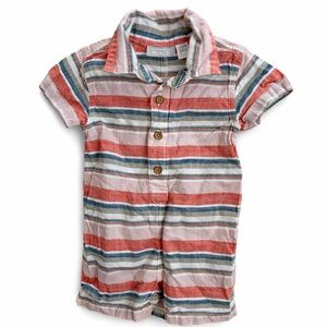 Baby Summer Romper The Children’s Place Striped Button Up 18M Lightweight